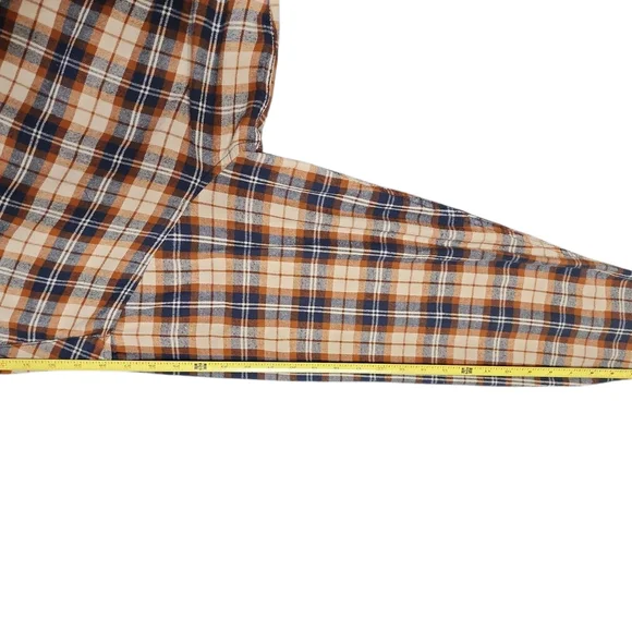 Lincoln Outdoor Men's Plaid Shirt - Brown and Blue 2XLT - Picture 6 of 8